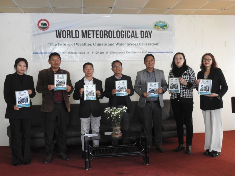 SK Hekshe Director of Soil & Water Conservation releasing the Meteorological Report of Nagaland 2022 at Directorate Conference Hall on March 23.